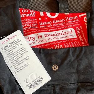 LULULEMON Wunder Under CAMO Crop SZ 8 Black Denim Camo 20 cm Savasana Soot NWT